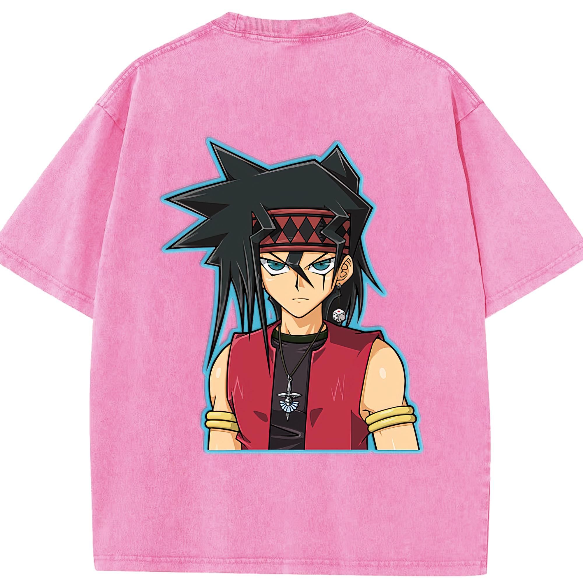 （画像用） 遊☆戯☆王 Yu-Gi-Oh! 綿100% ヴィンテージ風 半袖Tシャツ（背面プリント）